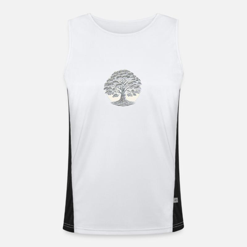 Eternal Wisdom Tree Men's Functional Contrast Tank Top 