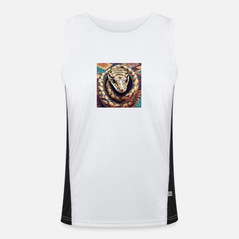 Snake Shirt Gift Design Apparel Men's Functional Contrast Tank Top 