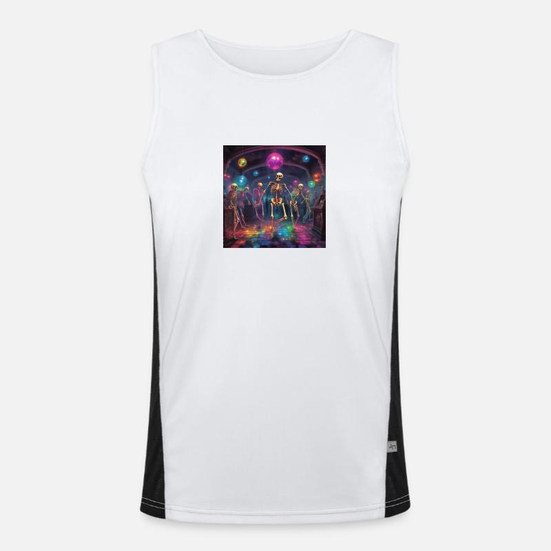 Skeleton Dance Lesson Men's Functional Contrast Tank Top 
