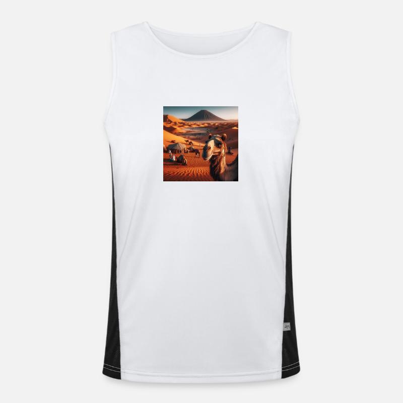 echtes Kamel in der Wüste A8 Funktionelles Kontrast-Tank Top für Männer 
