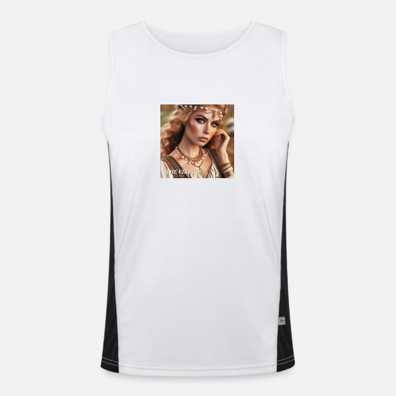 Wikingerin Funktionelles Kontrast-Tank Top für Männer 