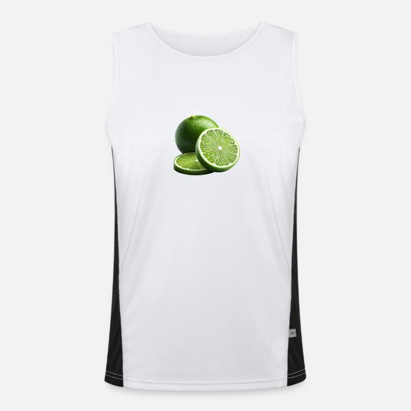 Limette Funktionelles Kontrast-Tank Top für Männer 