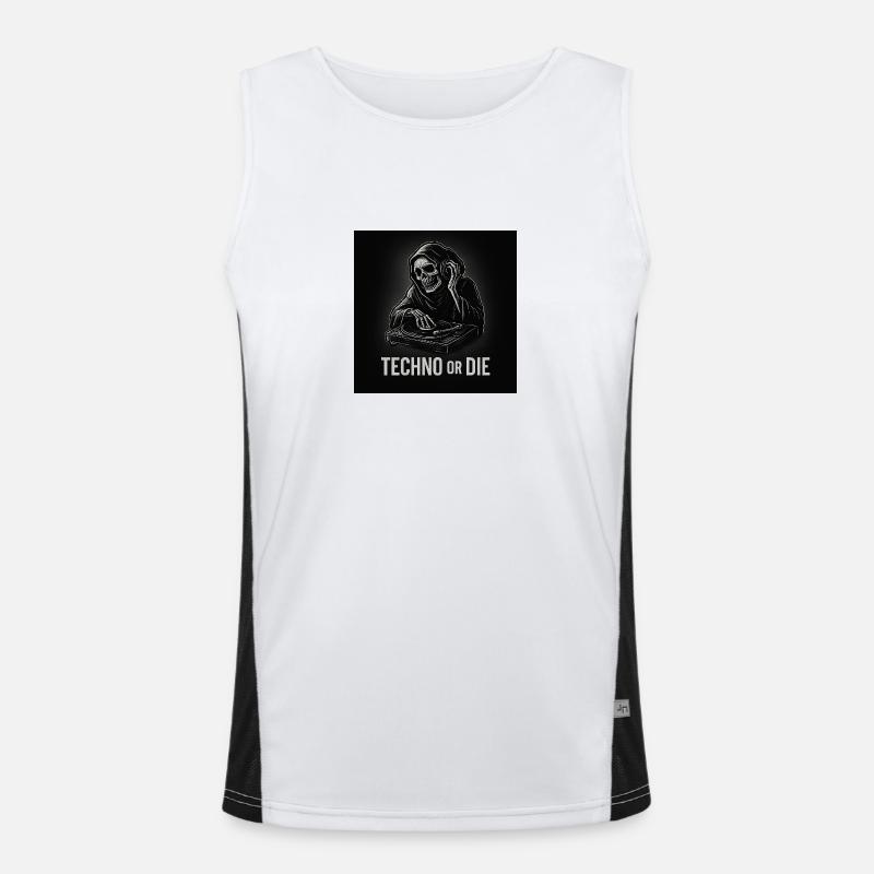 Techno or DIE Funktionelles Kontrast-Tank Top für Männer 