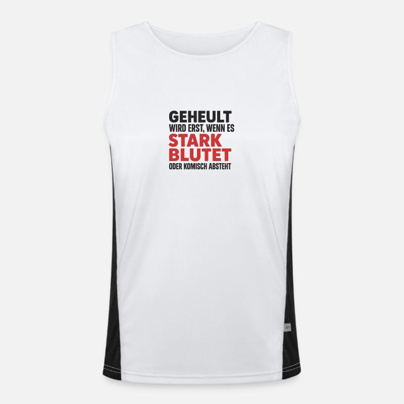 Stark bluten oder still sein – Dorfkind-Style Funktionelles Kontrast-Tank Top für Männer 