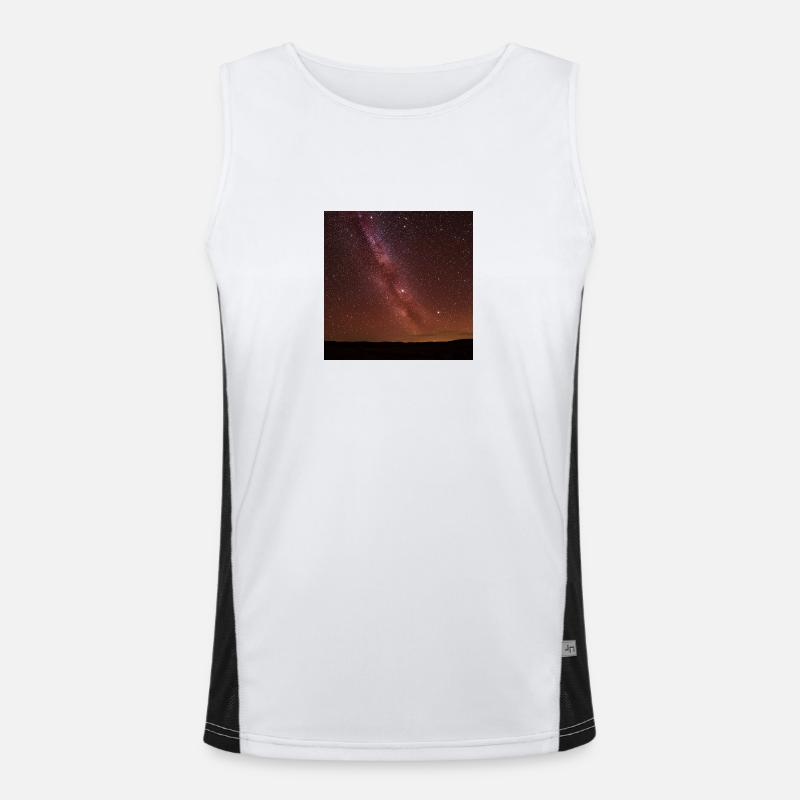 Starry sky comparison image Men's Functional Contrast Tank Top 
