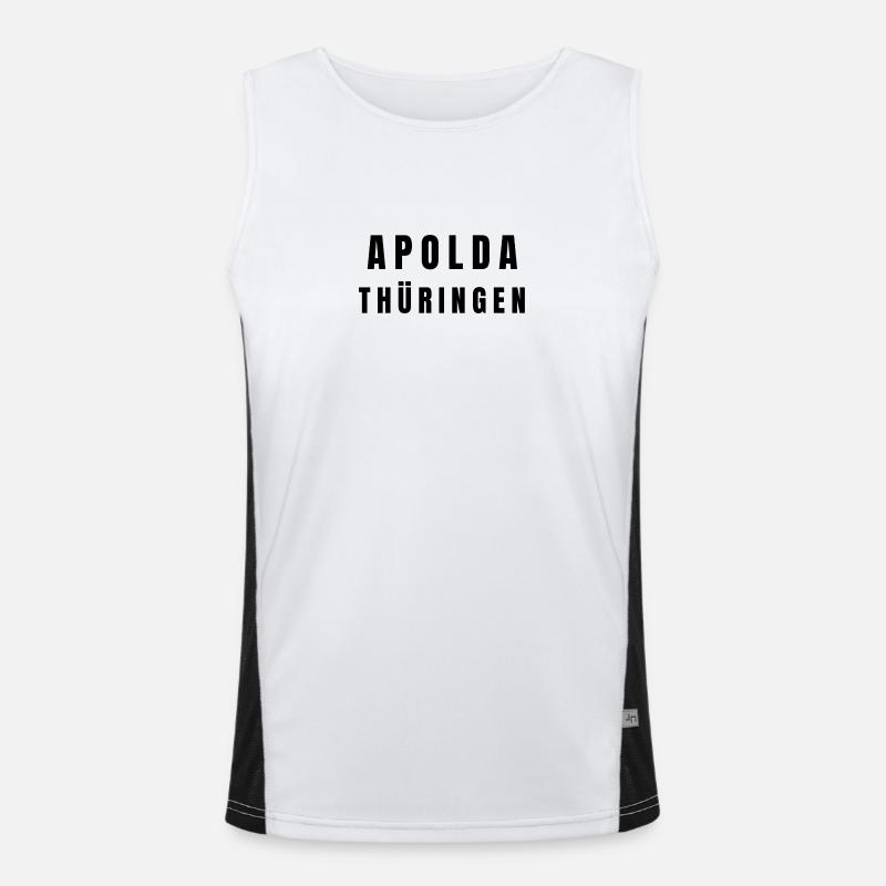 Apolda, Thuringia - Men's Functional Contrast Tank Top  - white/black