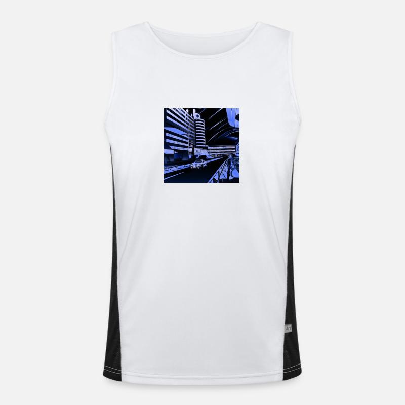 Design “Munich-4” Funktionelles Kontrast-Tank Top für Männer 