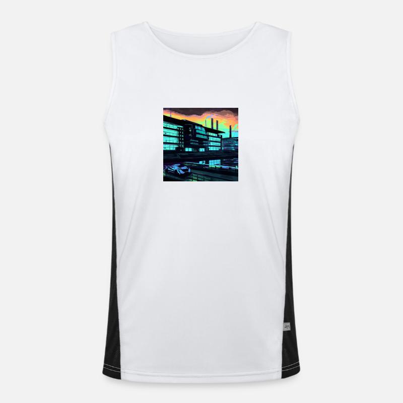 Design “Stuttgart-2” Funktionelles Kontrast-Tank Top für Männer 
