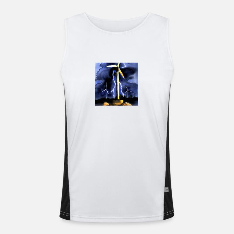 Blitz Wind Turbine Men's Functional Contrast Tank Top 