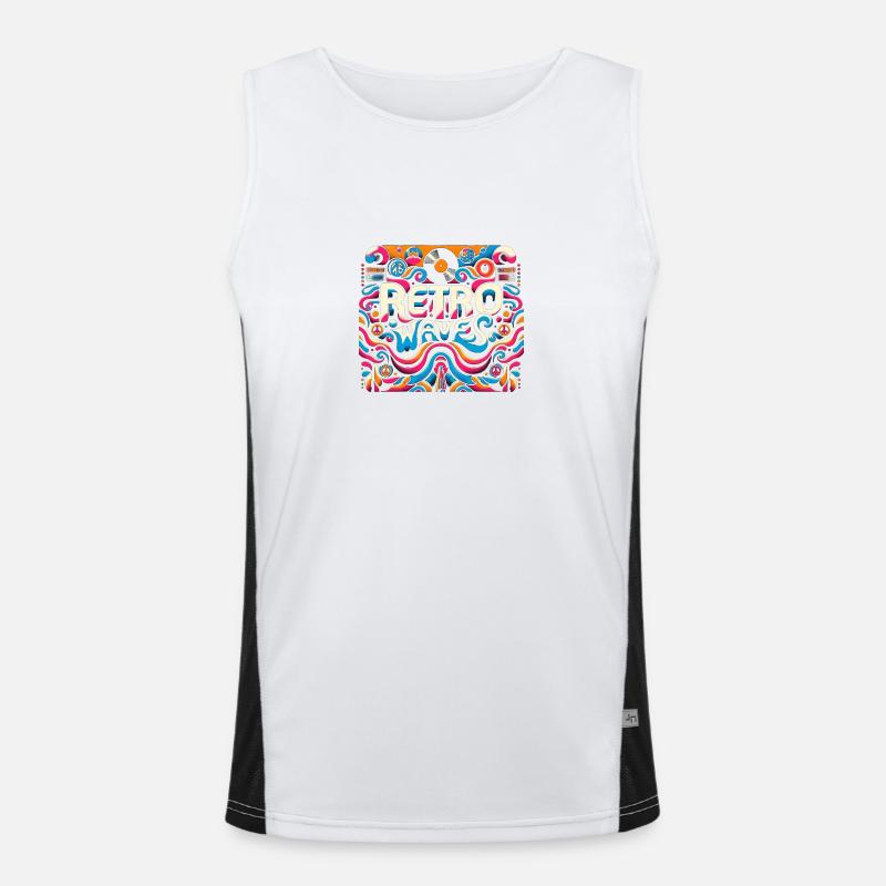 Retro Waves Aesthetic Men's Functional Contrast Tank Top 