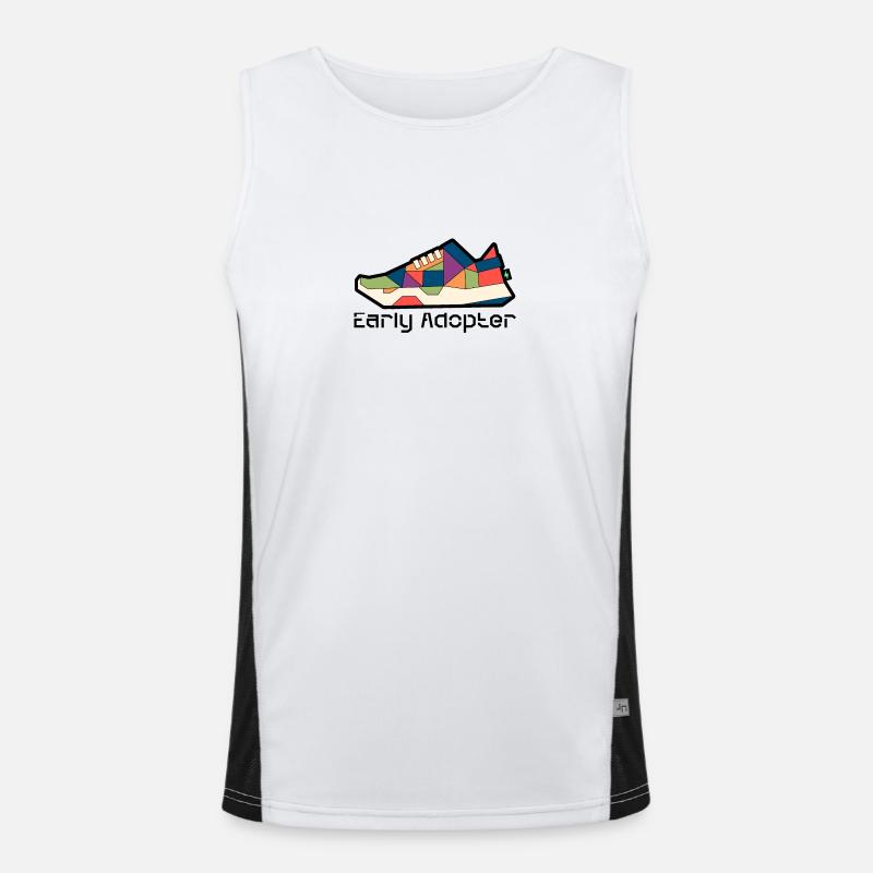 Shoe 7 - Men's Functional Contrast Tank Top  - white/black