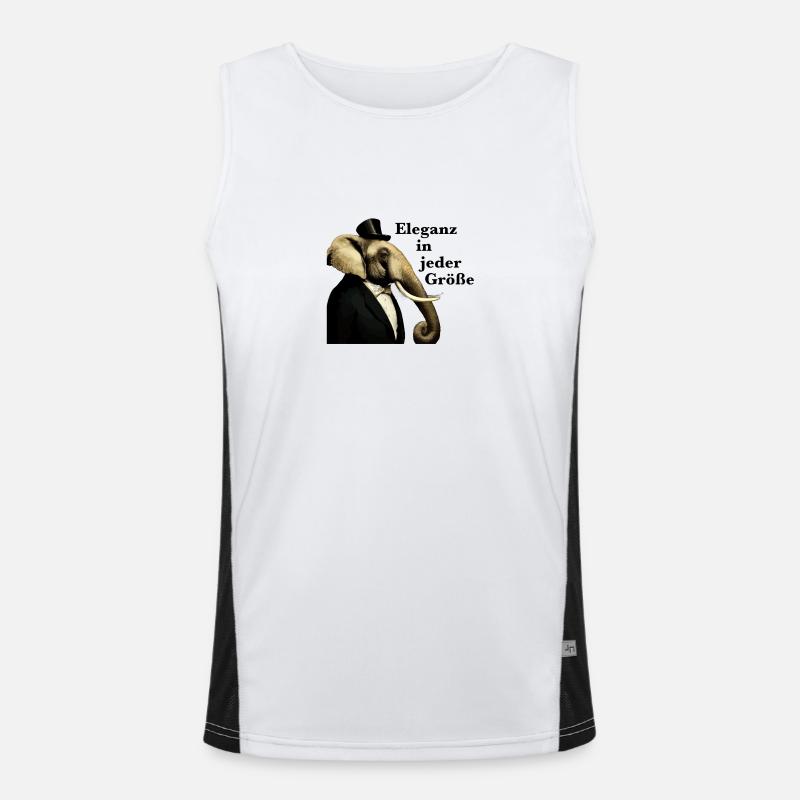 Eleganz in Jeder Größe Elefanten Geschenk Funktionelles Kontrast-Tank Top für Männer 