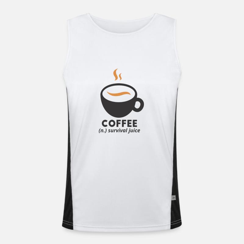Coffee Funktionelles Kontrast-Tank Top für Männer 