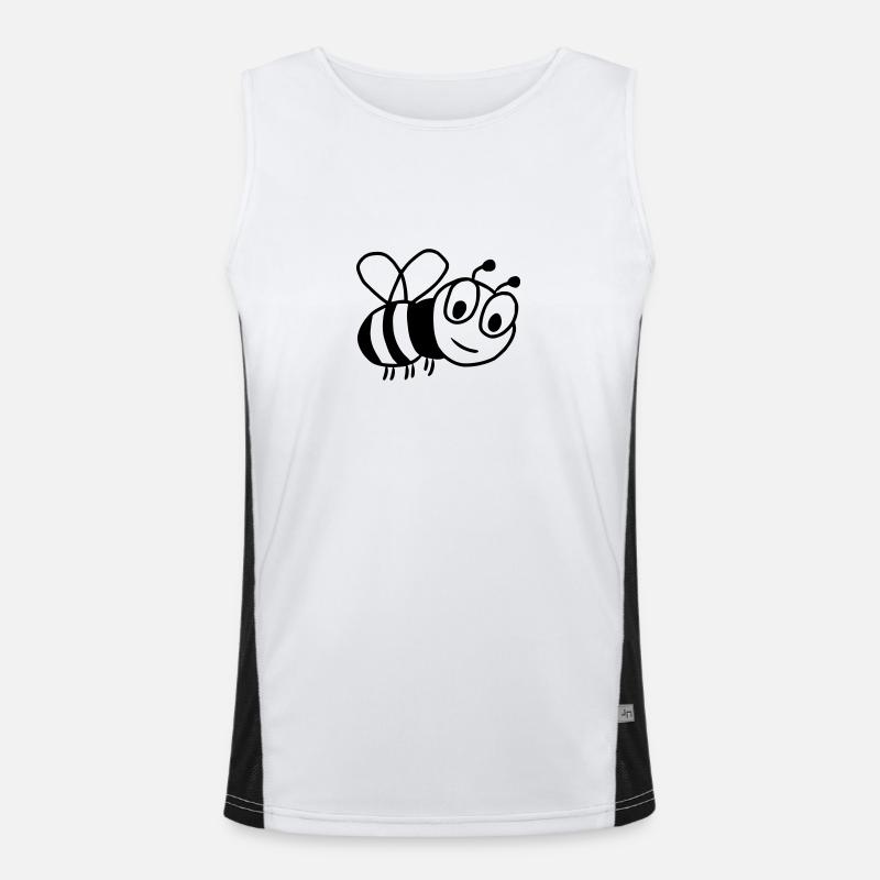 Naughty Bee Sketch Men's Functional Contrast Tank Top 