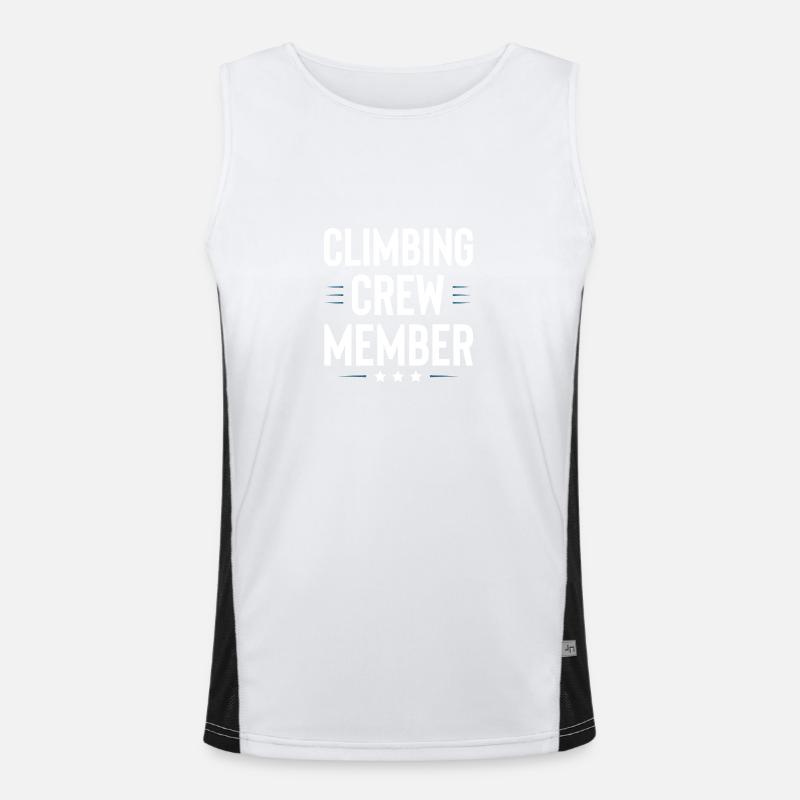 Climbing Crew - Men's Functional Contrast Tank Top - white/black