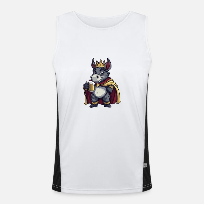 Donkey Beer Funny Men's Functional Contrast Tank Top 