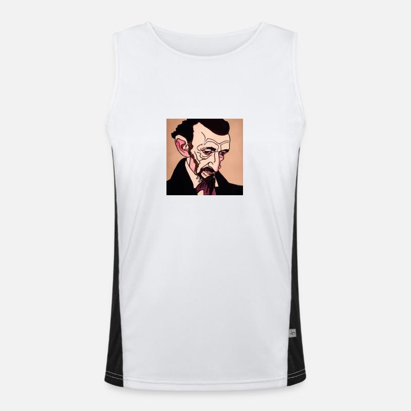 Founding Father Abraham Lincoln - Schiele Men's Functional Contrast Tank Top 