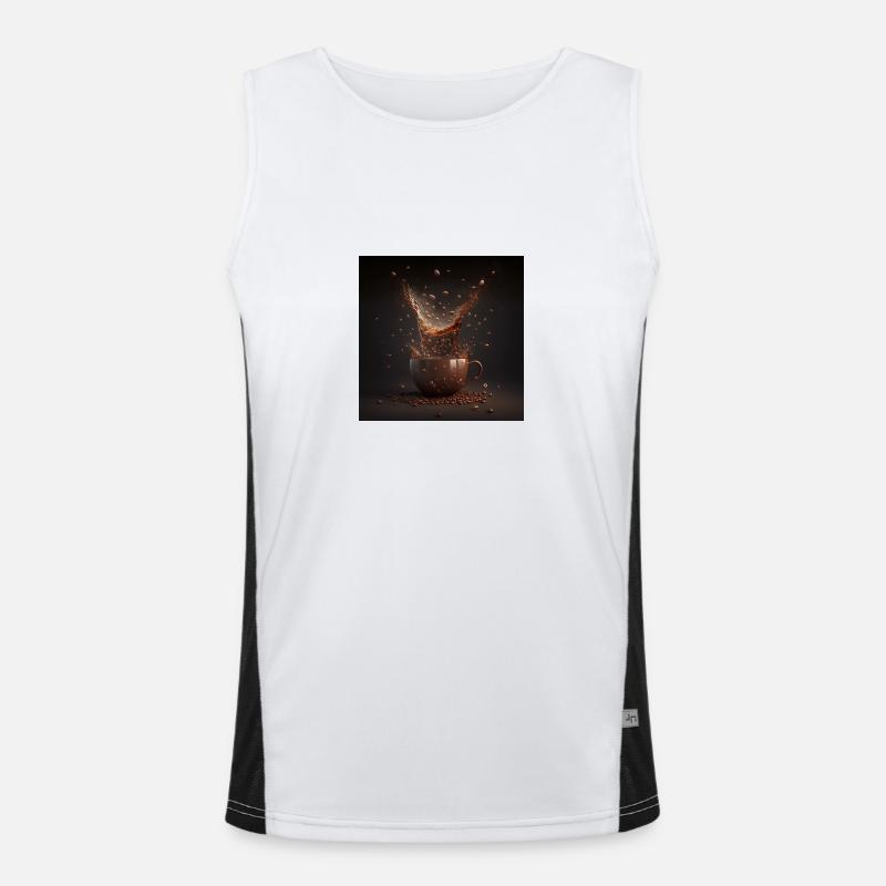 I need coffee! Men's Functional Contrast Tank Top 