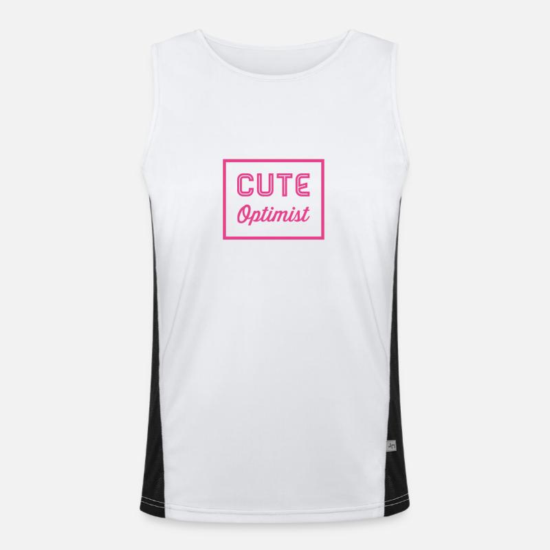 Cute optimist - Geschenkidee Funktionelles Kontrast-Tank Top für Männer 