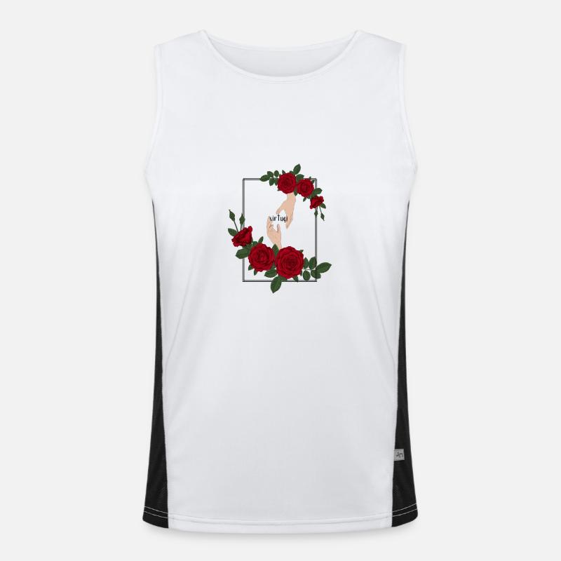 virtual roses Men's Functional Contrast Tank Top 