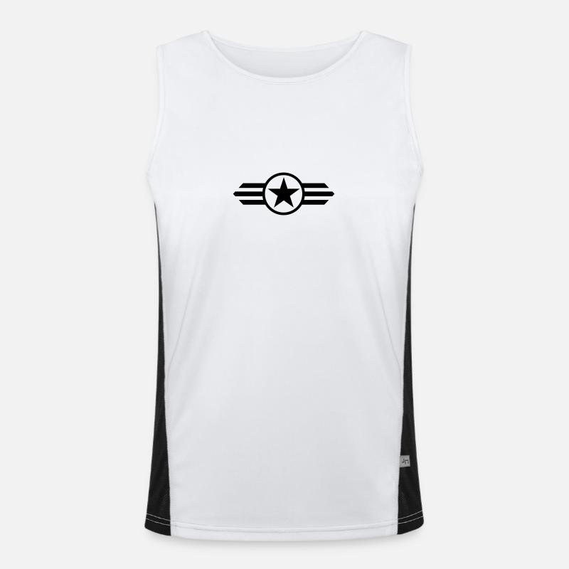 star with wings Funktionelles Kontrast-Tank Top für Männer 