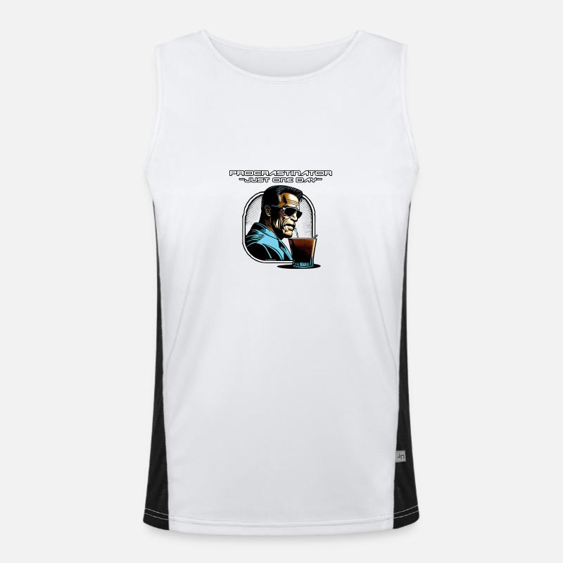 Procrastinator Funktionelles Kontrast-Tank Top für Männer 