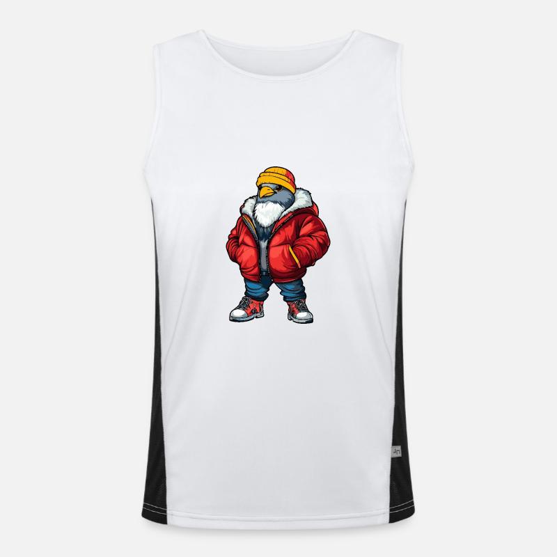 Taube Vogel Lustig Winter Funktionelles Kontrast-Tank Top für Männer 