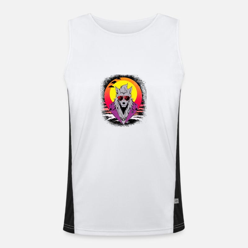 Fun Happy Present Beagle Owner Gift Dog Lover Men's Functional Contrast Tank Top 