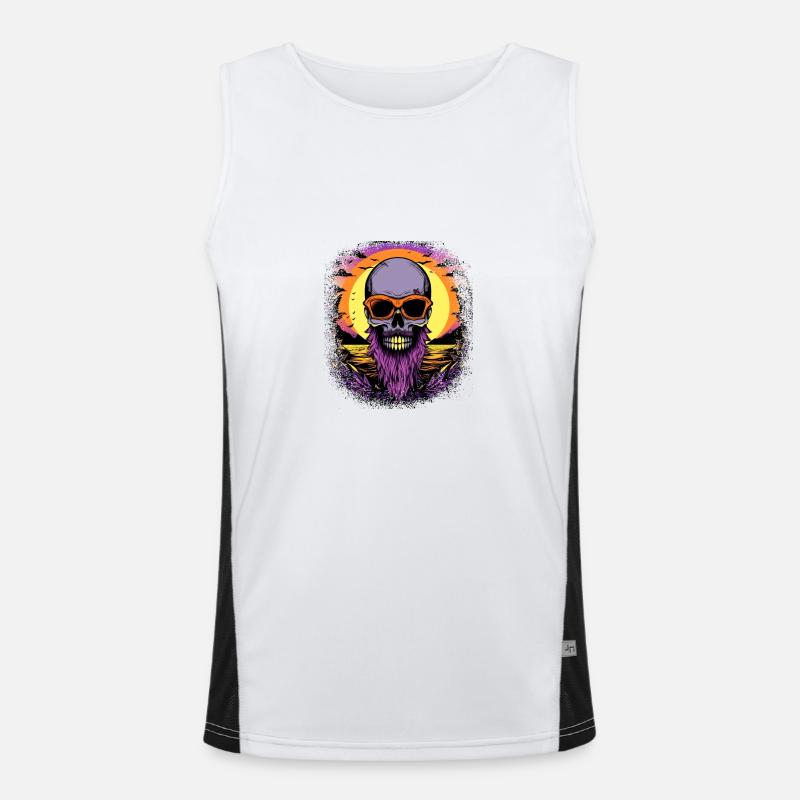 awesome beer beards coffee humor beard length Funktionelles Kontrast-Tank Top für Männer 