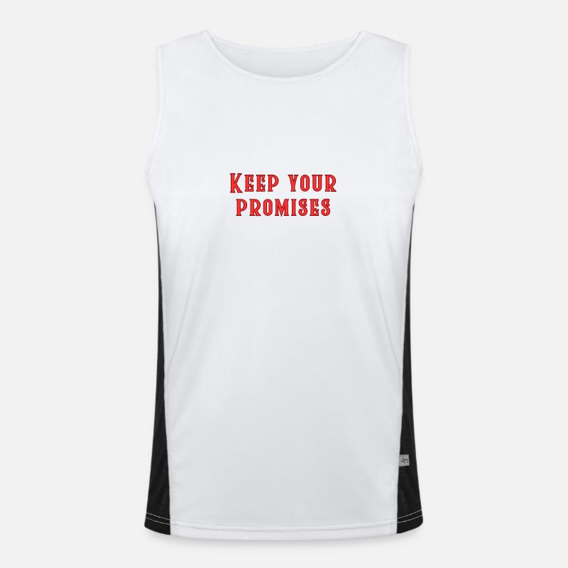 Halten Sie Ihre Versprechen Funktionelles Kontrast-Tank Top für Männer 
