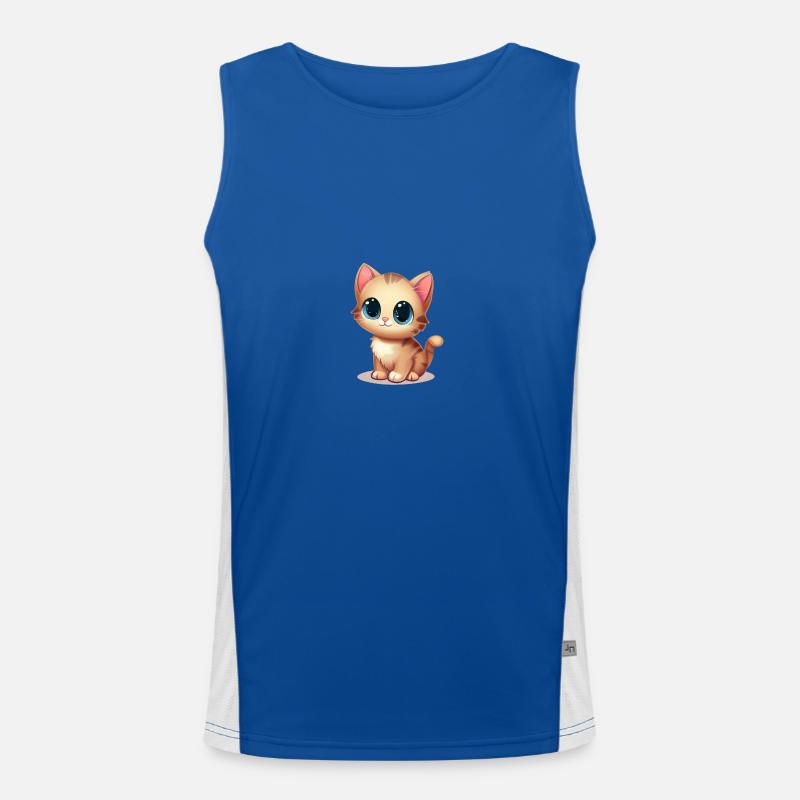 Kätzchen Funktionelles Kontrast-Tank Top für Männer 