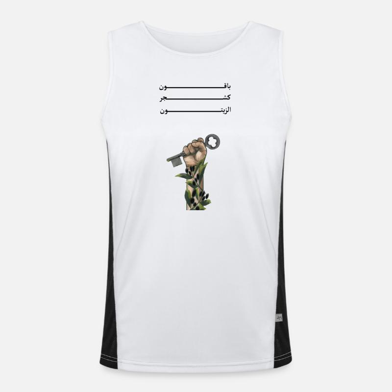 Solid like Oliven trees Funktionelles Kontrast-Tank Top für Männer 