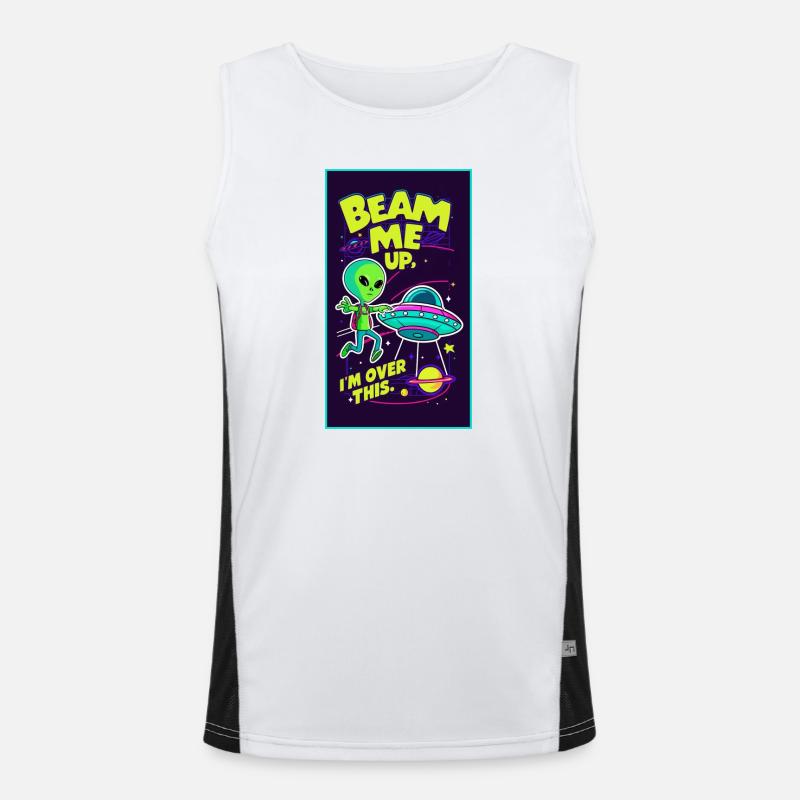 Beam mich hoch, ich bin darüber hinweg Funktionelles Kontrast-Tank Top für Männer 