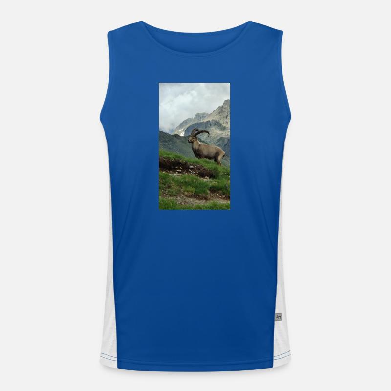 Steinbock Funktionelles Kontrast-Tank Top für Männer 