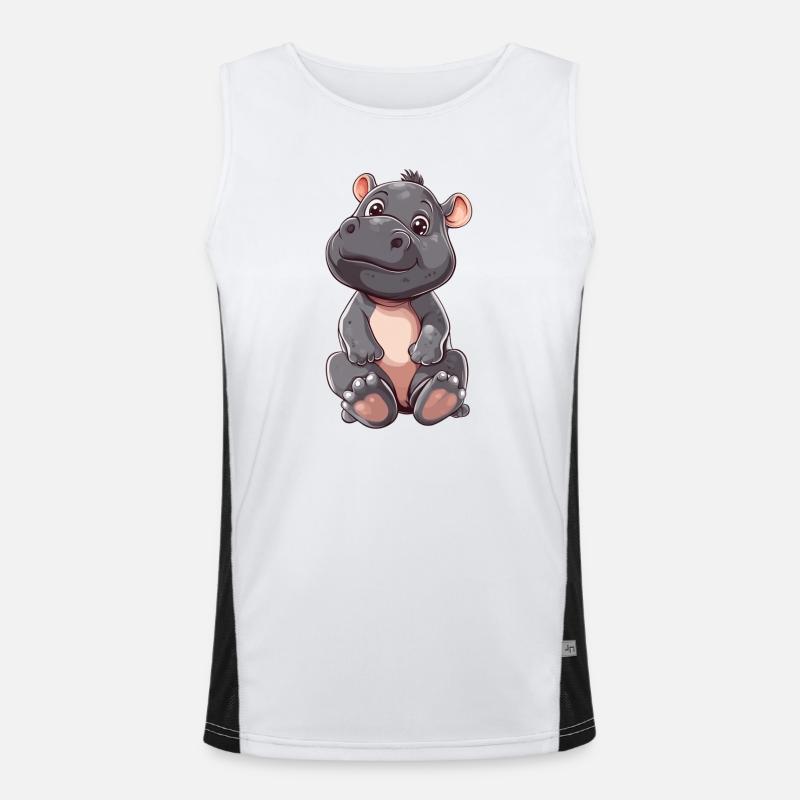 Nilpferd Funktionelles Kontrast-Tank Top für Männer 