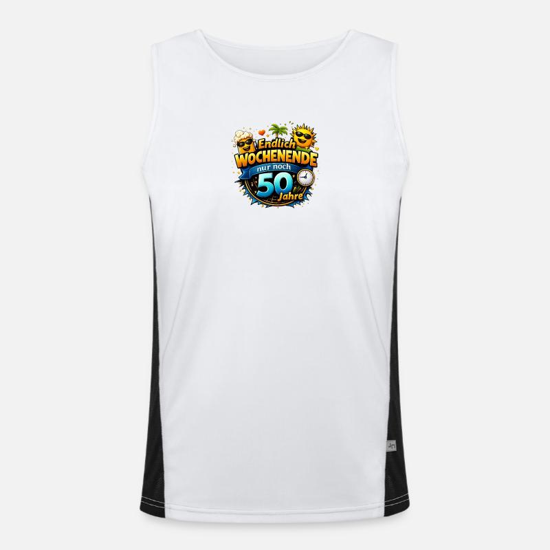 Finally weekend only 50 years left Men's Functional Contrast Tank Top 