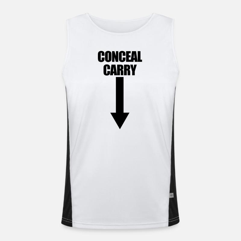 Funny Jokes About Concealed Carrying Weapons Men's Functional Contrast Tank Top 