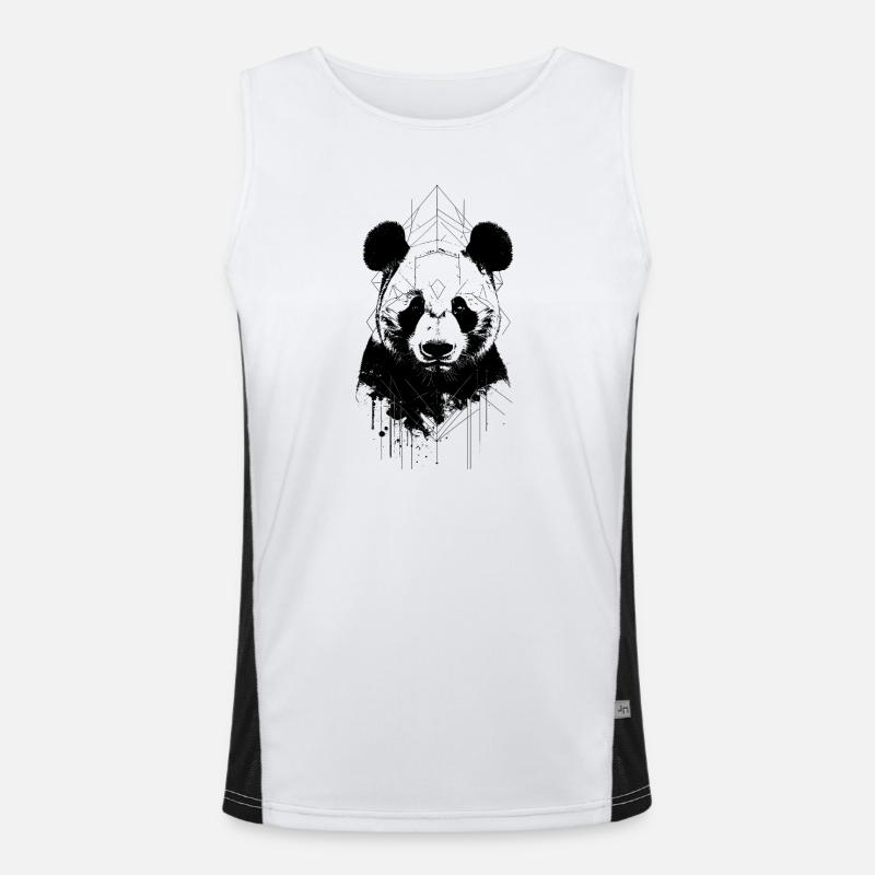 Panda Funktionelles Kontrast-Tank Top für Männer 