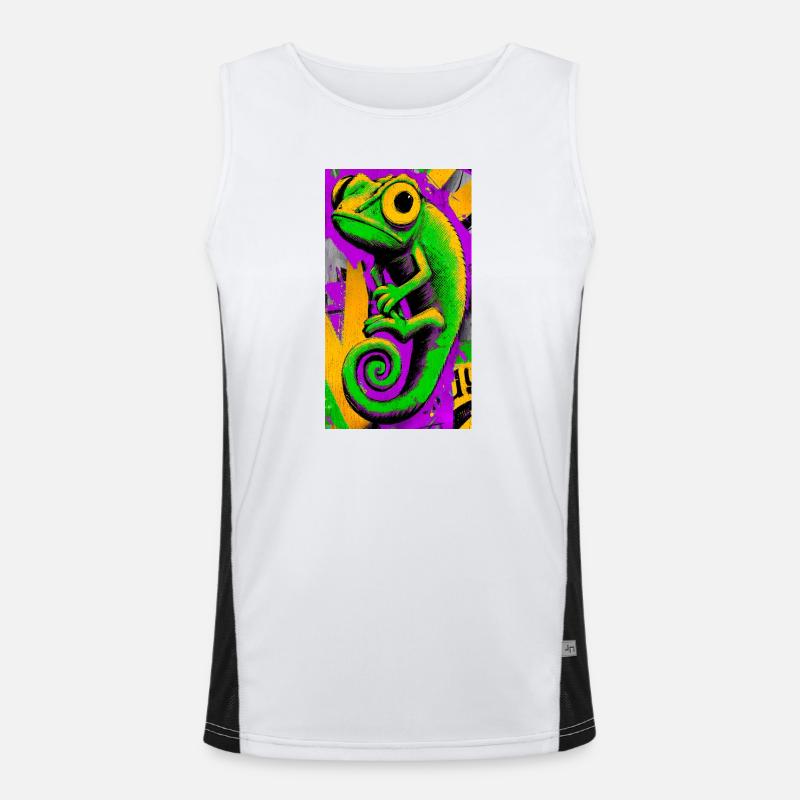 Chamäleon Funktionelles Kontrast-Tank Top für Männer 