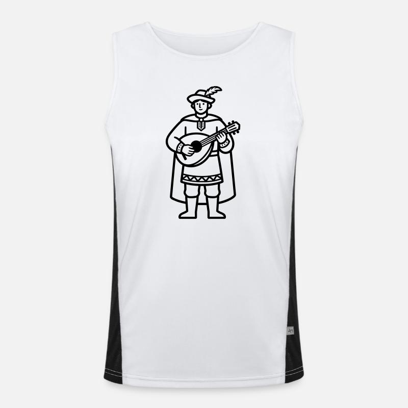 Mittelalterlicher Bard Funktionelles Kontrast-Tank Top für Männer 