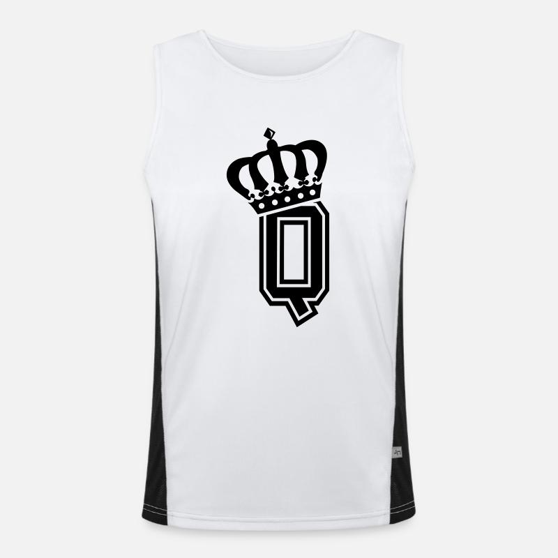Buchstabe Q Funktionelles Kontrast-Tank Top für Männer 