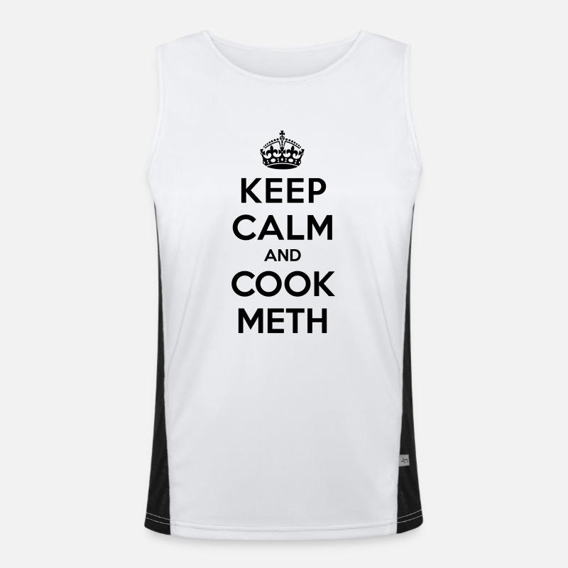 Keep calm and cook meth (Breaking Bad) Débardeur respirant contrasté Homme 