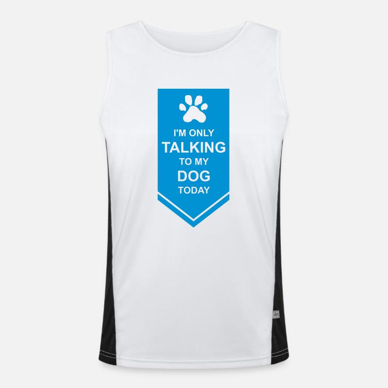 only talking to dog Men's Functional Contrast Tank Top 