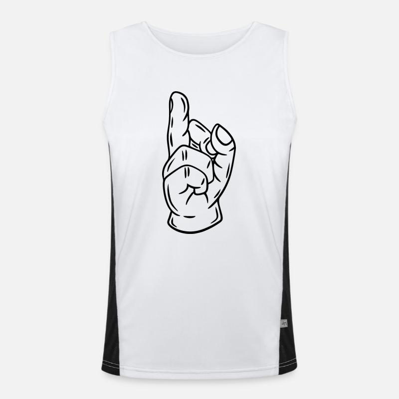 Middle Finger Comic: A Satirical Perspective Men's Functional Contrast Tank Top 