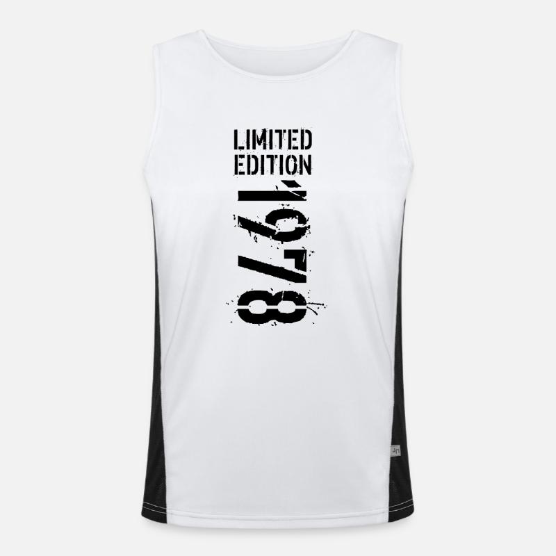 LIMITIERTE EDITION 1978 SCHWARZ Funktionelles Kontrast-Tank Top für Männer 