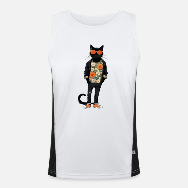 Chat cool Débardeur respirant contrasté Homme 