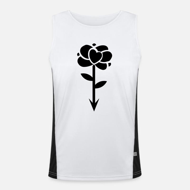 Herz-Pfeil Funktionelles Kontrast-Tank Top für Männer 