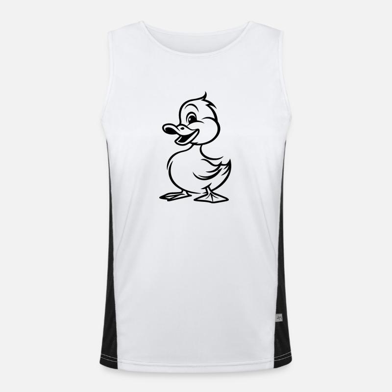 Duck Ducks - Men's Functional Contrast Tank Top  - white/black