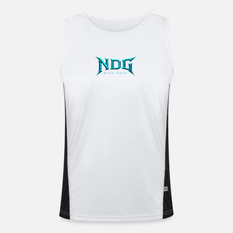 NDG Disc Golf Eislogo-Licht Funktionelles Kontrast-Tank Top für Männer 