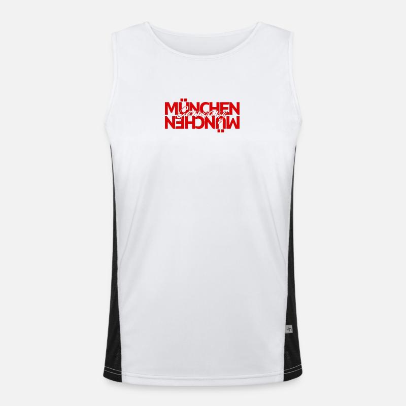 München Germany Script Overlay Funktionelles Kontrast-Tank Top für Männer 